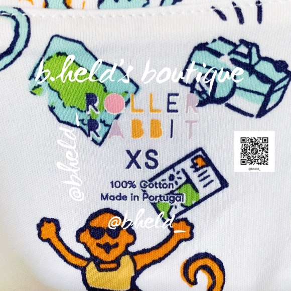 Roller Rabbit On The Road Polo Pajamas in White Size X-Small (XS) Brand New NWT - Picture 6 of 16